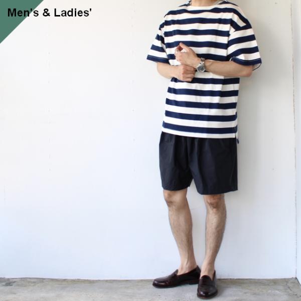 HAVERSACK 20/2度詰め天竺ルーズフィットバスクシャツ　（Navy）