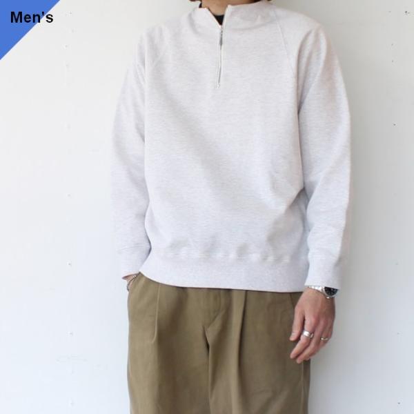 HAVERSACK ハイゲージ裏毛スウェットハーフZIPプルオーバー High gauge flee...