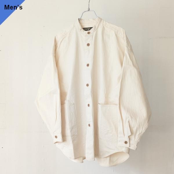 HAVERSACK コットンリネンヘリンボーンBCシャツ C/L Herringbone Band ...