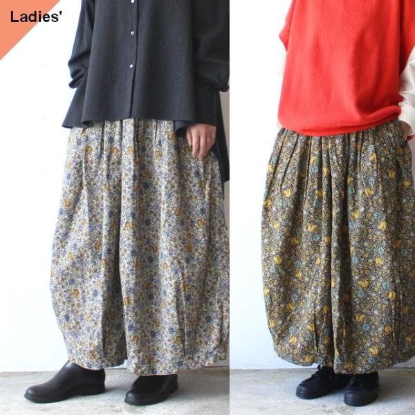 HARVESTY コーデュロイサーカスキュロット FLOWER CORDUROY CIRCUS CU...