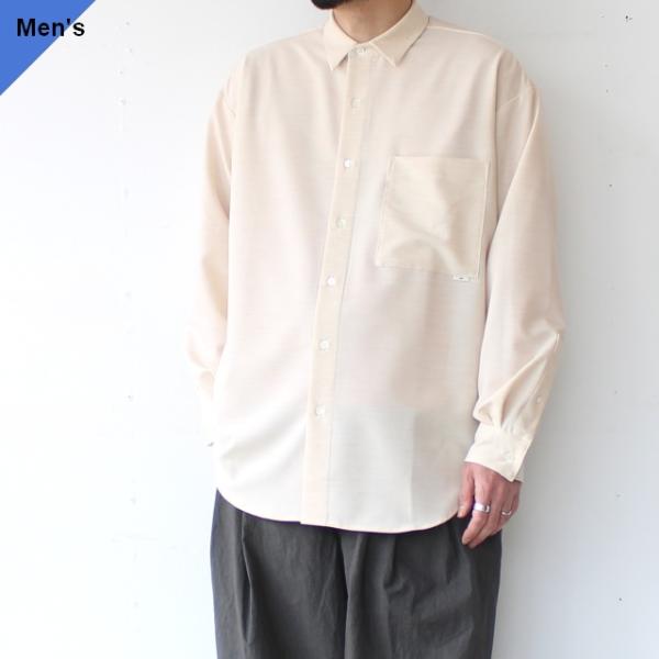 amne レギュラーカラーシャツ TROPICAL classic shirt　（Natural）