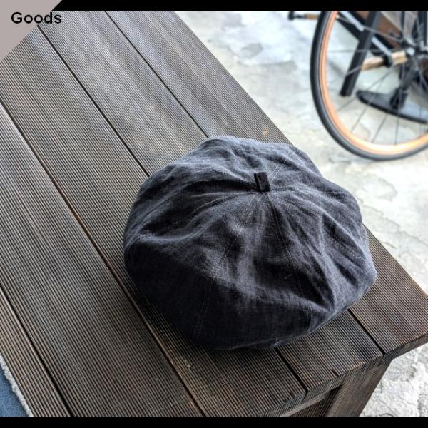 Au vrai chic Britain リネンベレー Linen Berret　（Charcoal...