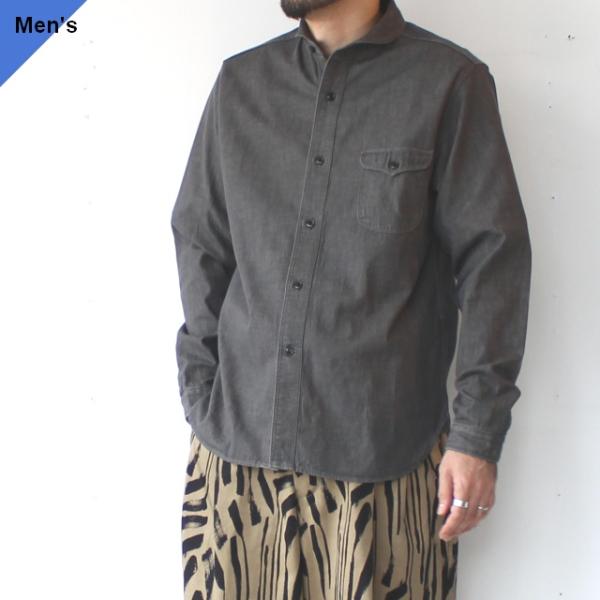 Orgueil 7ozデニムショールカラーシャツ 7oz Denim Shawl Collar Sh...