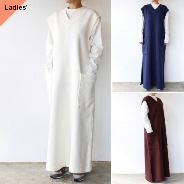 siora 裏起毛スウェットスリーブレスワンピース 3カラー