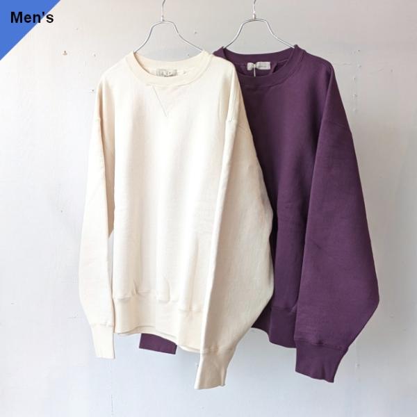 Siora 100年起毛スウェットクルー Brushed lining seamless sweat