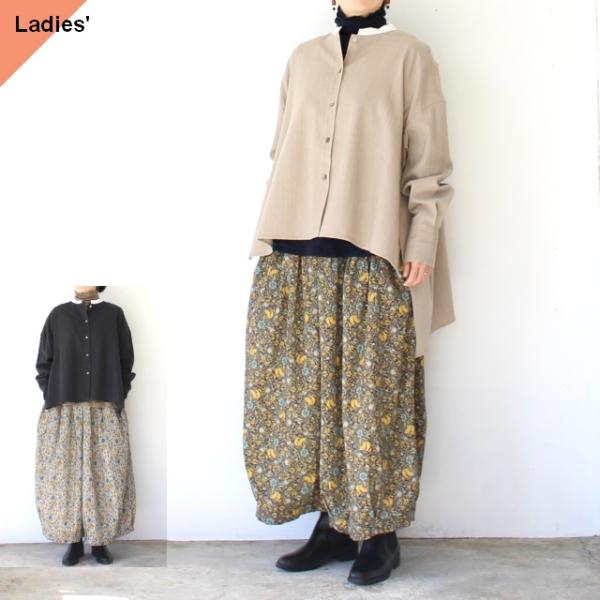 SETTO ウールモダールギャバクレリックバンドカラーシャツ / CLE SHIRT / STLS6...