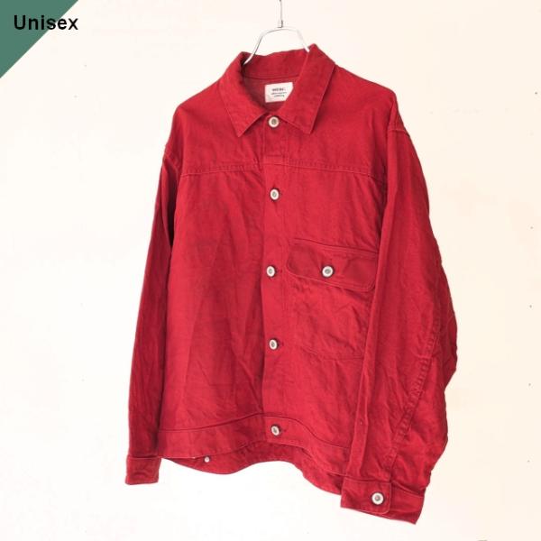 weac. リネンジャケット LOST GENERATION DENIM　（RED）