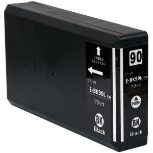 エプソン ICBK90L (ブラック/1本セット) 大容量 EPSON 互換インクカートリッジ 残量表示 ICチップ付 IC90 印刷｜c-j-store