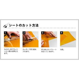 のれん式カーテン用 防炎 静電 透明フラットシ...の詳細画像1