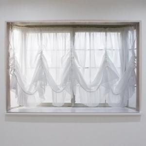 レースバルーンカーテン横幅約50㎝ バルーンシェードVerdi【YH831】ジャスミン（サイズオーダー