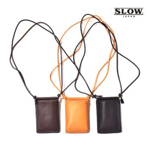 Slow/スロウ Pecos kip leather -neck pouch S｜c-s-store