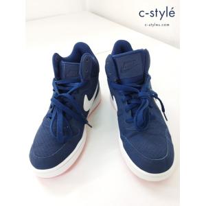 B861 [人気] NIKE ナイキ スニーカー 23.5cm ネイビー COURT BOROUGH MID SL 845731-400 レディース | G★｜c-styles