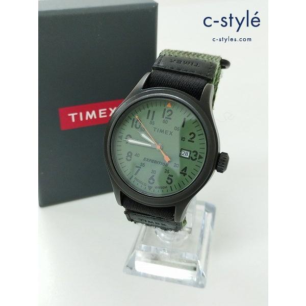 C559 [動作品] TIMEX タイメックス 腕時計 カーキ アナログウォッチ クォーツ式 TW4...