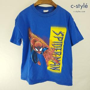 E709 [人気] IN ADVANCE スパイダーマン Tシャツ XL ブルー USA製 | N★｜c-styles