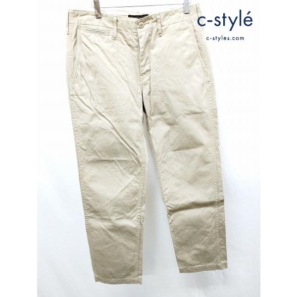 J119 [人気] FULL COUNT フルカウント パンツ 34 ベージュ 綿100% 日本製 ...