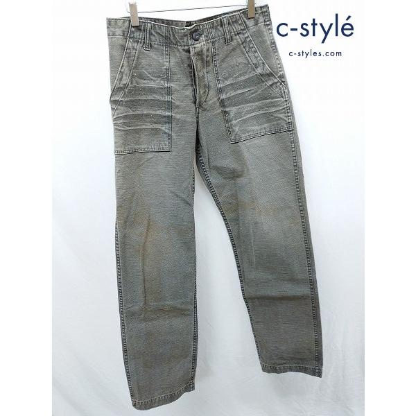 J121 [人気] FULL COUNT フルカウント パンツ L グレー系 綿100% 日本製 1...