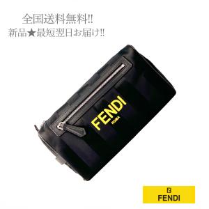 I782.. FENDI フェンディ BEAUTY POUCH トラベル ビューティーポーチ ケース ロゴ 7VA494 ADMA F0GXN 新品 ★ ブラック｜c-trust