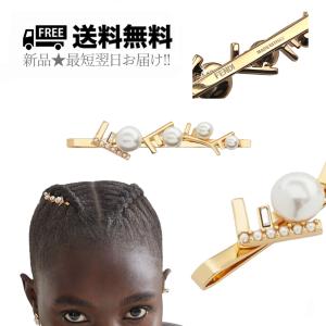 K547.. FENDI フェンディ ヘアピン ヘアクリップ パール Fendi First Hair Clip ロゴ イタリア製 8AH795ALICFI8A4 ★ ゴールド｜c-trust