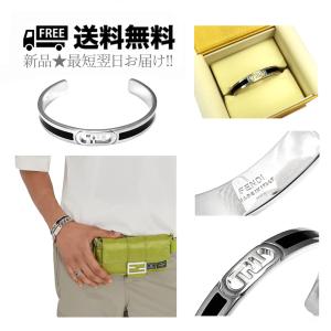 K562-M.. FENDI フェンディ バングル O’Lock Bracelet ブレスレット ロゴ メンズ イタリア製 7AJ634B09F0VD1 新品 ★ シルバー｜c-trust