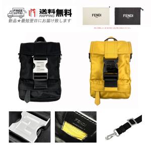 K694- FENDI フェンディ ポーチ バッグ BAG FENDINESS MINI ショルダー ストラップ スマホ イタリア製 7VZ068AGQTF0GXN BK YL｜c-trust