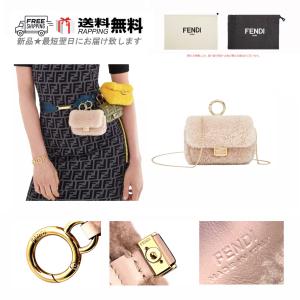 K766-PB.. FENDI フェンディ ポーチ BAG NANO BAGUETTE バゲット ショルダー イタリア製 7AR844AEHYF11RW 新品 ★ ピンクベージュ｜c-trust