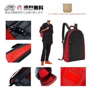 K860.. Christian Louboutin クリスチャン ルブタン BAG バックパック リュック BACKPARIS スパイク イタリア製 新品 ★ ブラック