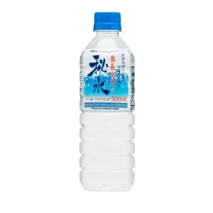 テクノス　奥長良川の秘水 500ml×24本入（10ケース）ケイ素 名水 超軟水 非加熱常温充填ミネラルウォーター 水 国産 日本製 岐阜県産｜c-vision