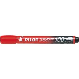 PILOT（パイロット） パーマネントマーカー100 中字丸芯 レッド MPM-10F-R油性マーカー 学用品｜c-vision