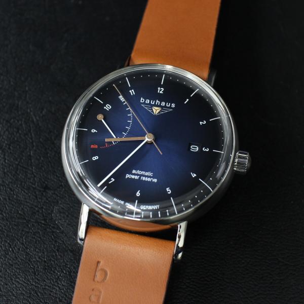 バウハウス 腕時計 BAUHAUS 2160-3AT ダークブルー 自動巻き ドイツ時計 送料無料