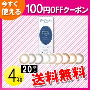 エバーカラーワンデー ナチュラル モイストレーベルUV 20枚入×4箱 ／送料無料 ／メール便 ／100円OFFクーポン｜c100