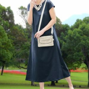 ブラカップ付き ロングワンピース オシャレで快...の詳細画像3
