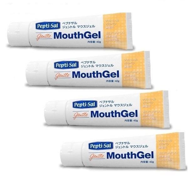 口腔ケアジェル ペプチサル ジェントル マウスジェル 42g×4個セット 介護 口腔ケア用品