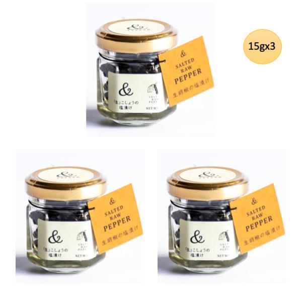 &amp;PEPPER &amp;CAMBODIA 生胡椒の塩漬け 15g 3個セット アンド ペッパー 生こしょう...