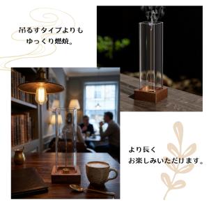 お香立て ガラス 灰が飛ばない おしゃれ 木製...の詳細画像4
