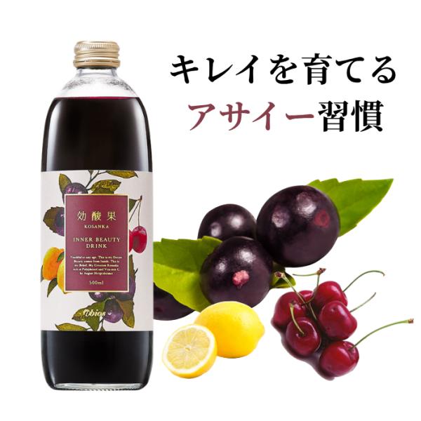 アビオス 効酸果 (こうさんか) 500ml アサイベリー アサイー ジュース ドリンク 美容 健康...