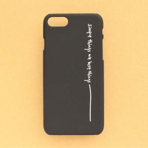 iPhone7ケース Good Words Simple Black Hard case "simple things are best things" シンプルワードグラフィックプリント アイフォン7 (4.7inch)用ハードケース