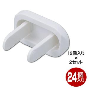 ELPA 安全コンセントキャップ24個入（12個×2） ホワイト AN-10112BW-2P｜cablestore