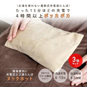 充電式 エコ湯たんぽ 3個セット アーモンド ...の詳細画像1