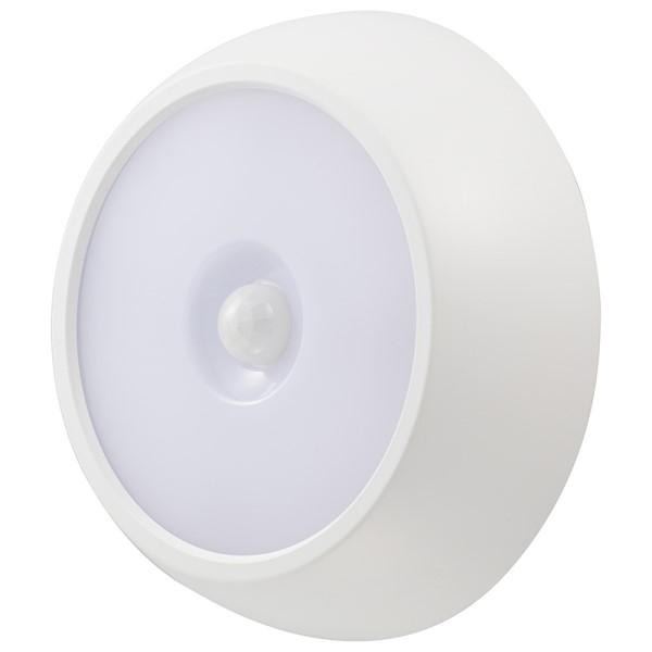 LEDセンサーライト 防水性能IPX4 明暗・人感センサー式 昼白色 ホワイト OHM 06-410...