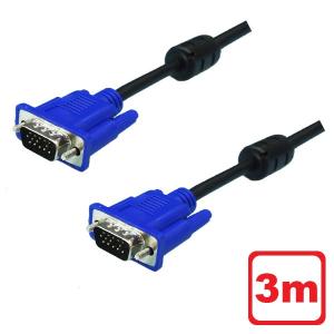 VGAケーブル 3m D-sub15ピン φ5.8mm ディスプレイケーブル