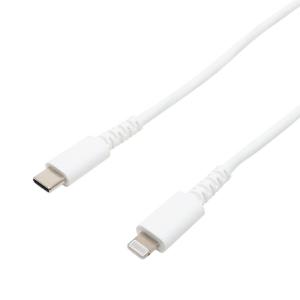 ミヨシ PD対応 やわらか超高耐久 USB Type-C to ライトニングケーブル ホワイト 2m SCL-YS20WH アイフォン iPhone14 14Plus 14 Pro MAX iPhone13対応｜cablestore