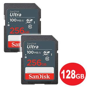 サンディスク SDXCカード 256GB 2枚入り ULTRA Class10 UHS-1 100MB/s SDSDUNR-256G-GN3IN-2P SDカード SanDisk 海外リテール｜cablestore