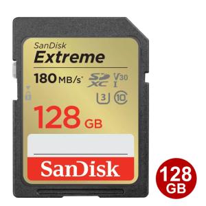 サンディスク SDXCカード 128GB EXTREME Class10 UHS-1 U3 V30 180MB/s SDSDXVA-128G-GNCIN SanDisk SDカード 海外リテール｜cablestore