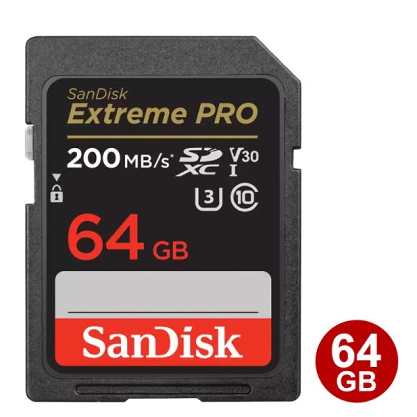 サンディスク SDXCカード 64GB EXTREME PRO Class10 UHS-1 U3 V...