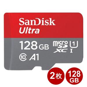 サンディスク microSDXCカード 128GB 2枚セット Ultra class10 UHS-1 A1 140MB/s microSDカード SanDisk 海外リテール SDSQUAB-128G-GN6MN-2P｜cablestore