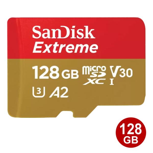 サンディスク microSDXCカード 128GB EXTREME UHS-1 U3 V30 A2 ...