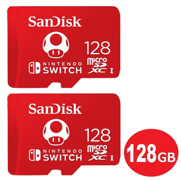 サンディスク microSDXCカード 128GB 2枚入り 「for Nintendo Switc...