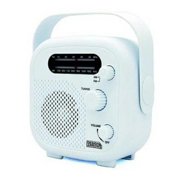ヤザワ シャワーラジオ ホワイト FM/AM 防水ラジオ IPX5 SHR02WH