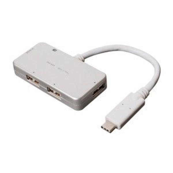 ミヨシ ケーブル付 USＢハブ Type-C シルバー USB4ポート USH-C02/SL USB...