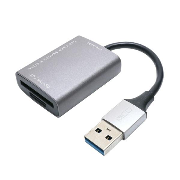 ミヨシ SDカードリーダ・ライタ USB Atypコネクタ USB3.2Gen1対応 ダークシルバー...